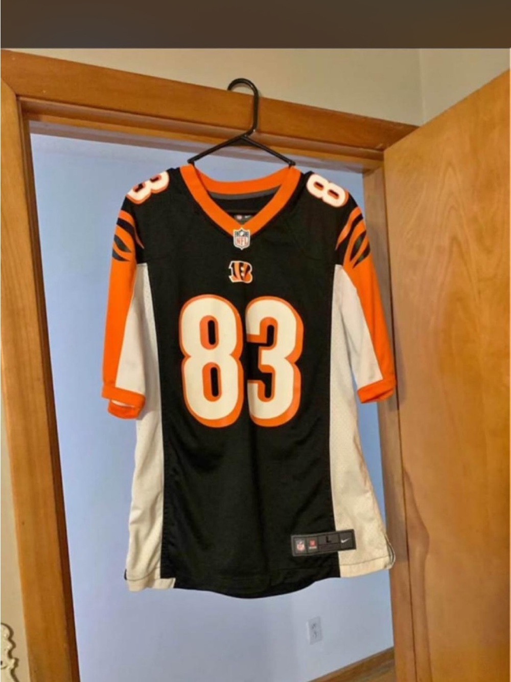 NFL Cincinnati Bengals #83 Youth Football Jersey - Black & Orange